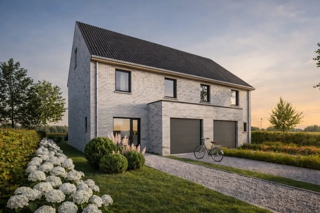 South-Facing Modern House with Solar Panels in Gent