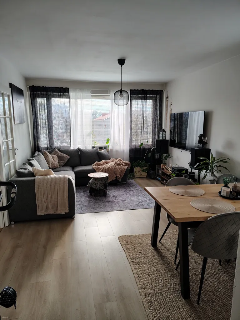 Séjour - Modernised Flat with Garden Access in Imatrankoski