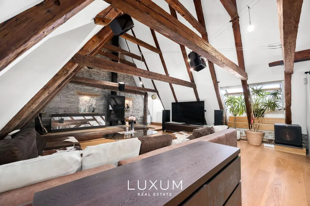 Living Room - Loft with Sauna in Tallinn Old Town