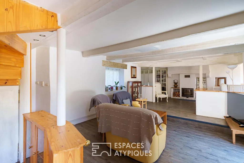 Séjour - Maison de Tisserands avec Dépendance à Commana