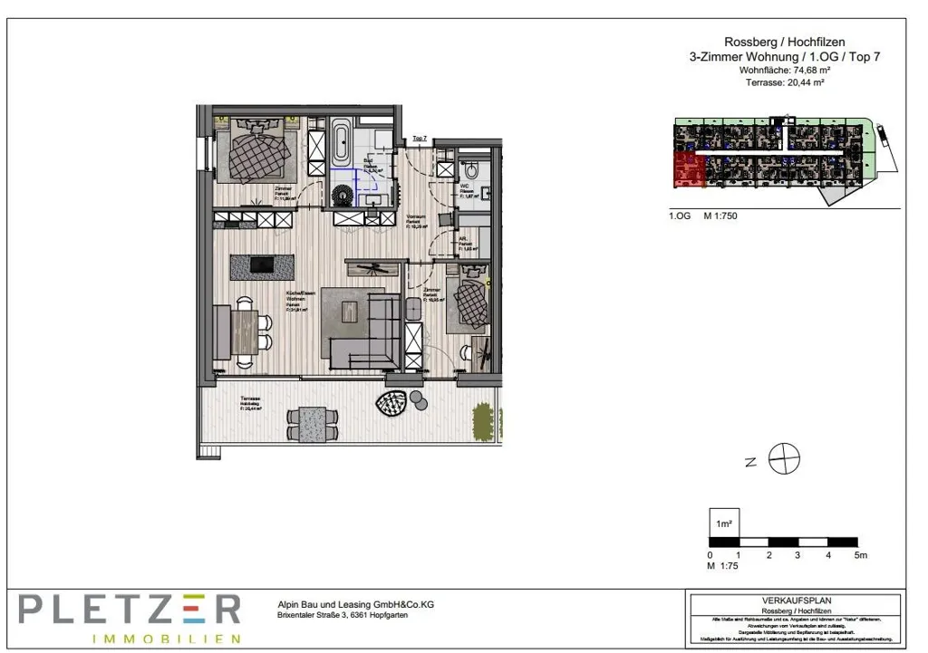 Plaan - Modern Apartment with Balcony in Hochfilzen