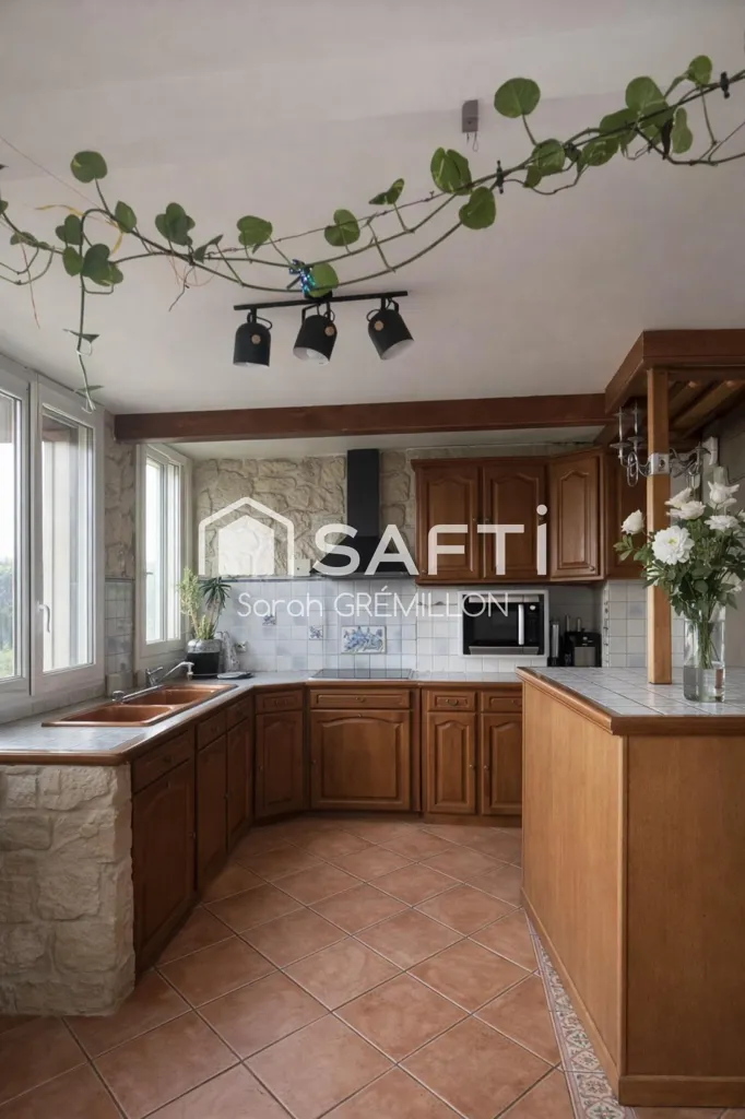 Cucina - Charming Duplex with Park View near Antony