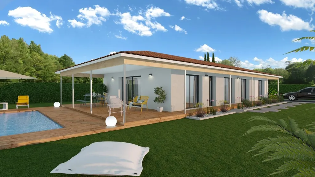 Maison Neuve avec Terrasse Couverte à Blanquefort