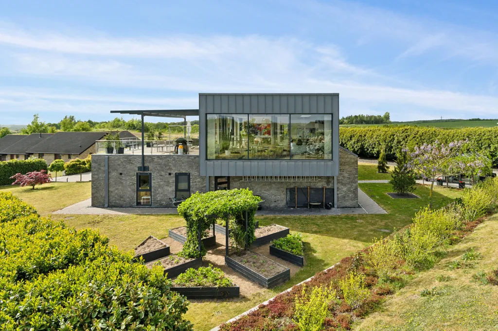 Vue aérienne - Modern Villa with City View in Næstved