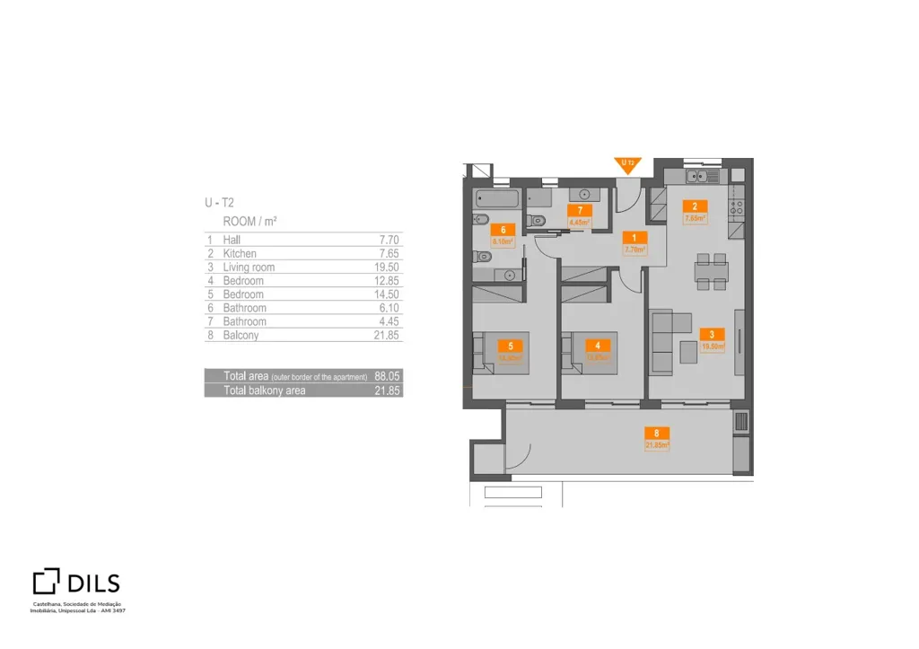 Plaan - T2 Apartment with Balcony in Praia da Rocha