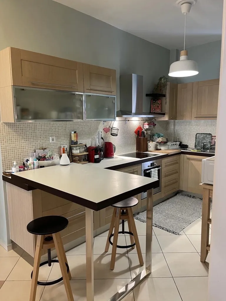 Cuisine - Flat with Panoramic View in Piraeus