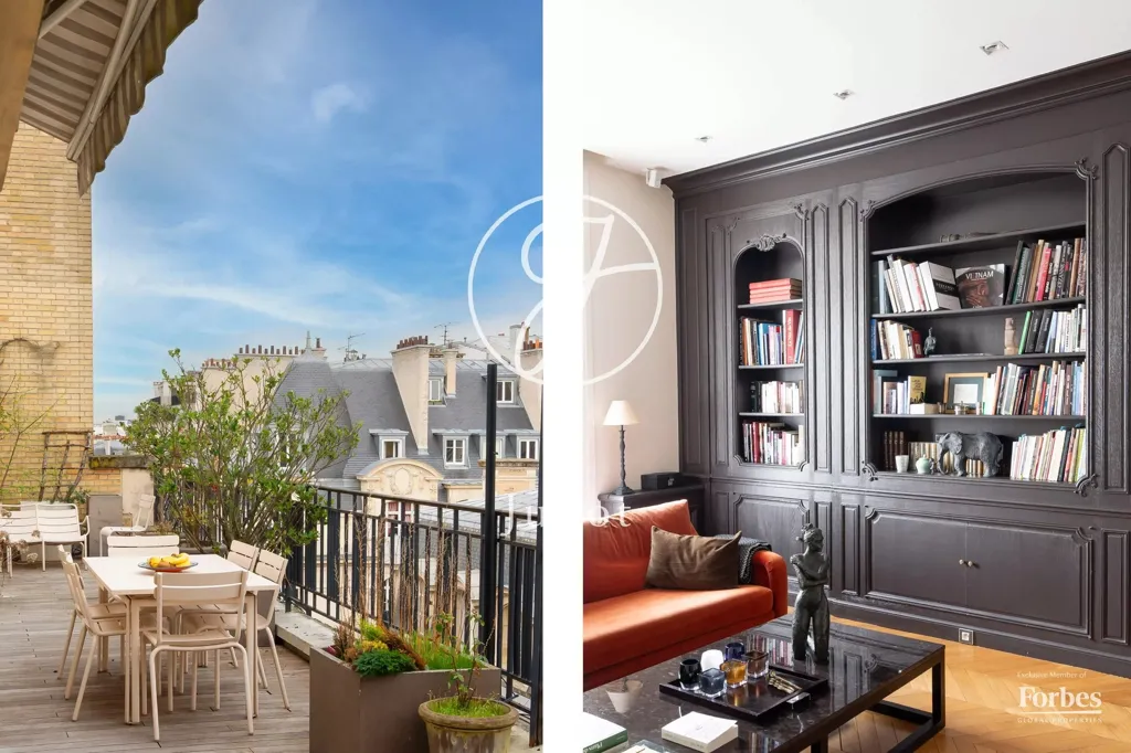 Séjour - Appartement Duplex avec Terrasses à Paris 16e