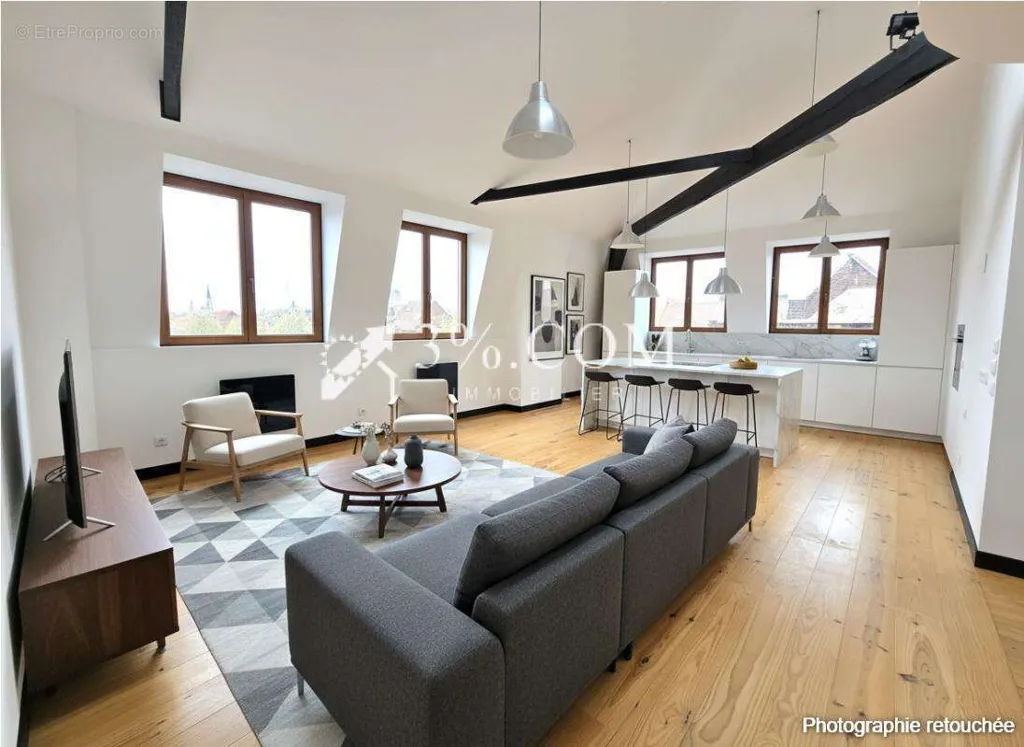 Séjour - Loft Lumineux avec Parking à Tourcoing