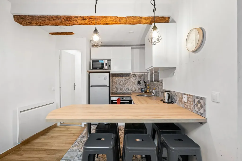 Kitchen - 3-Piece Apartment with City View in Vieux Nice