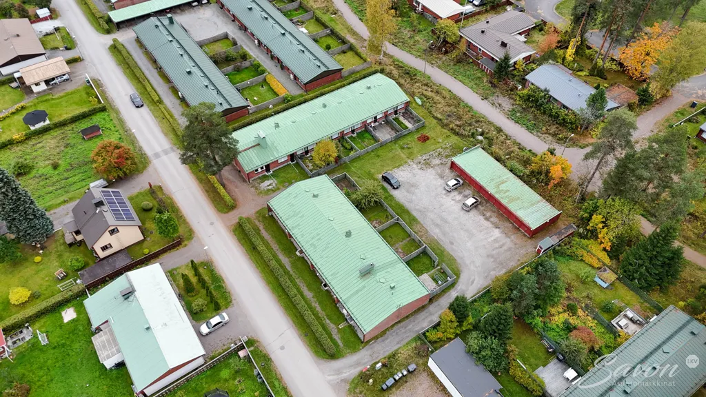 Aerial - Sauna-Enabled Terraced House in Käpykangas, Varkaus