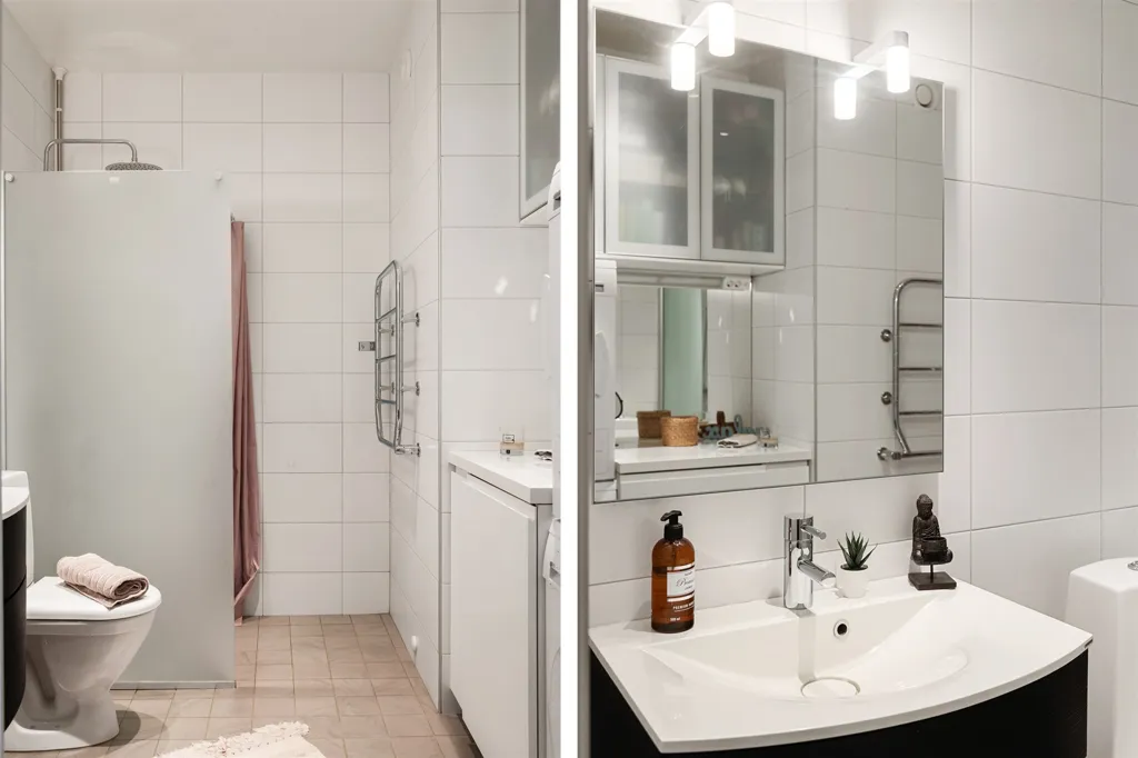 Salles de bain - Stylish 3rd Floor Flat with Water View in Nacka