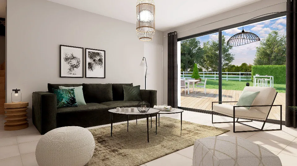 Living Room - New Build House with Garden in Cuers