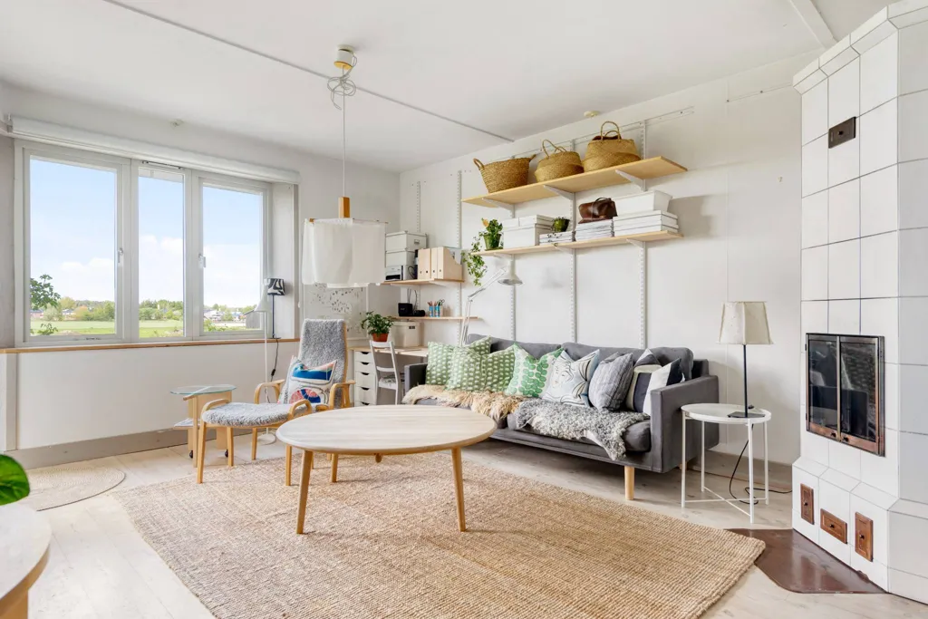Living Room - Apartment with Garden in Nibble Skogsbrynsby