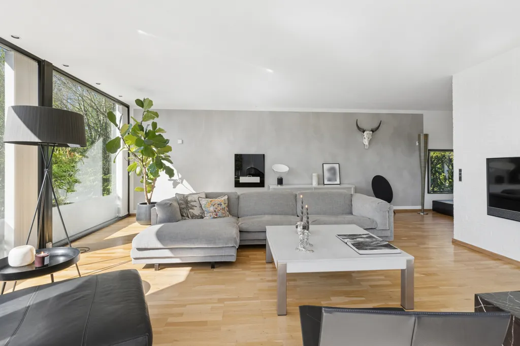 Séjour - Villa with Garden and Forest View in Trekroner