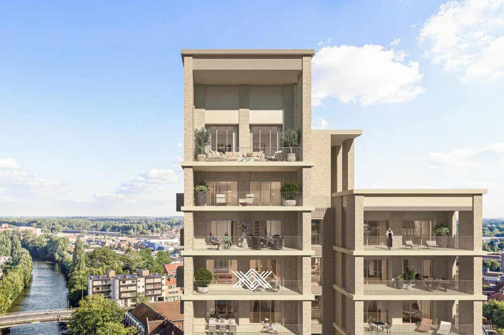 Õhuvaade - Studio Apartment with River View in Deinze