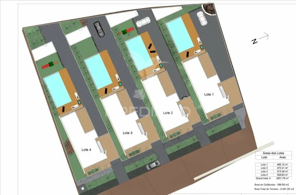 Plan - Urban Plot with Solar Exposure in São Brás de Alportel
