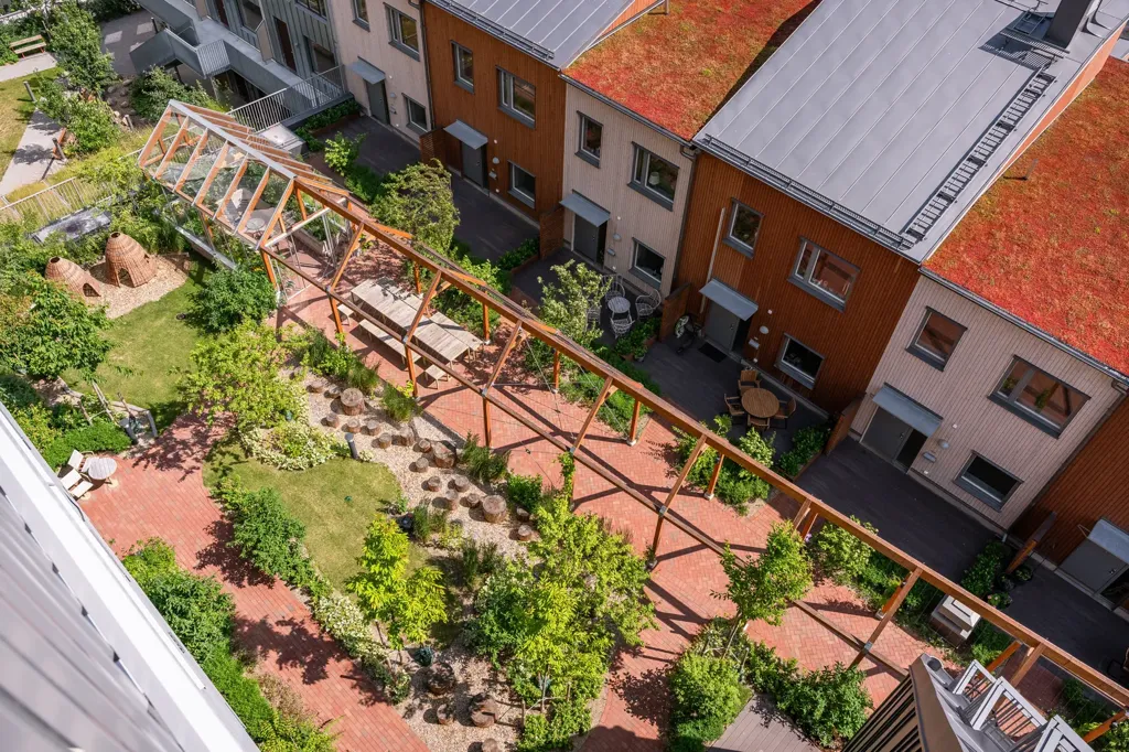 Vista aerea - Apartment with Garden Access in Linköping