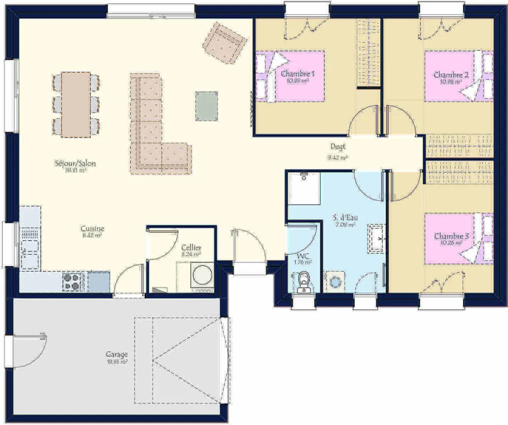 Plaan - New House with Garden in Mésanger