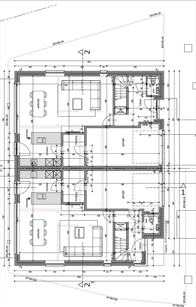 Plan - Nouvelle Maison Économe en Énergie avec 4 Chambres à Torhout