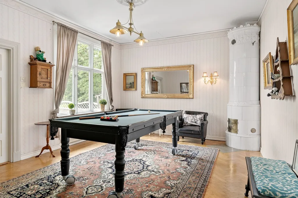 Living Room - Historic Manor with River View in Blekinge