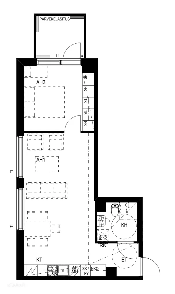 Plan - Modern Flat with Balcony in Koivukylä, Vantaa