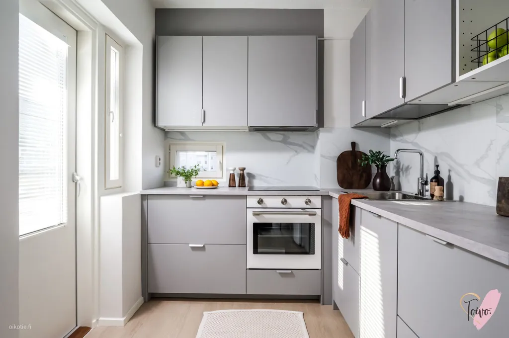 Cuisine - Modernised Studio with Balcony in Oulu Centre
