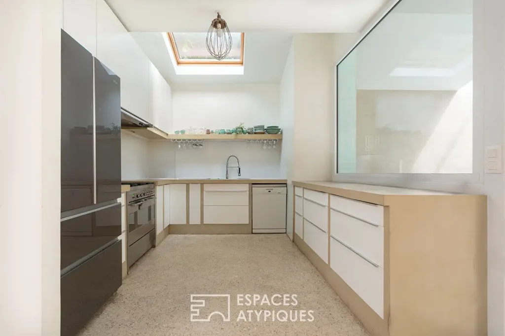 Köök - Loft with Indoor Pool in Charentonneau