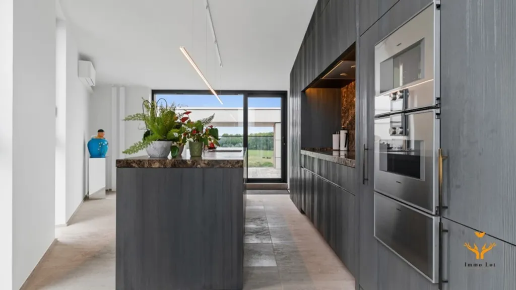 Köök - Penthouse with Water View in Berlare