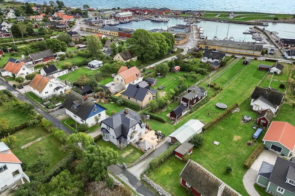 Vue aérienne - Villa with Harbour View in Nogersund
