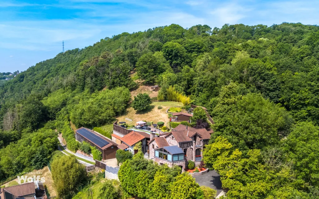 Aerial - Estate with Pools and Equestrian Facilities in Andrimont