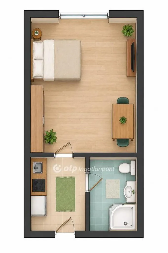 Plan - Modernised Flat with Balcony in Budapest 10th District