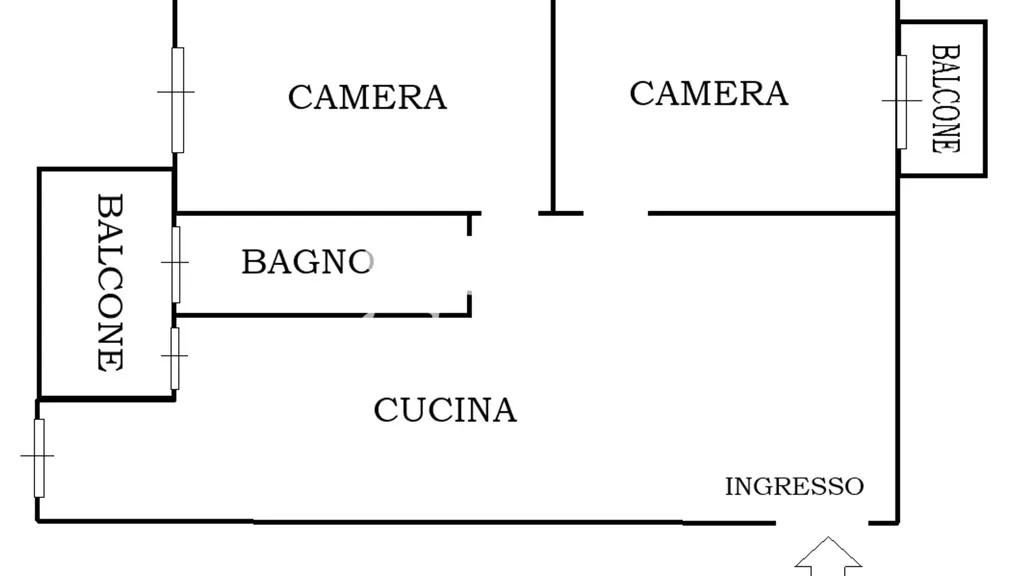 Plan - Rented Triplex with Balconies in Turin