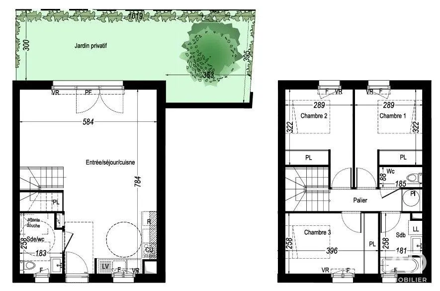 Planimetria - Newly Built Duplex with Garden in Martillac
