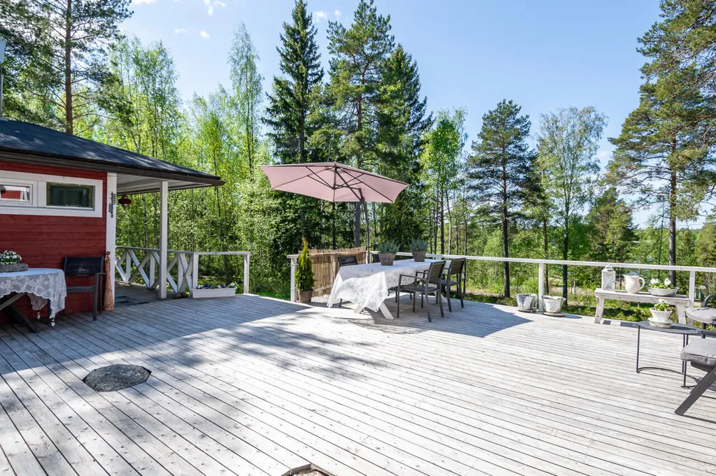 Terrace - Cottage with Sauna in Österhankmo