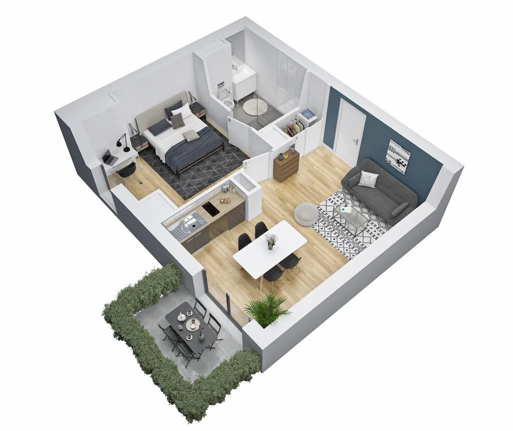 Plano - New Student Residence near Valenciennes