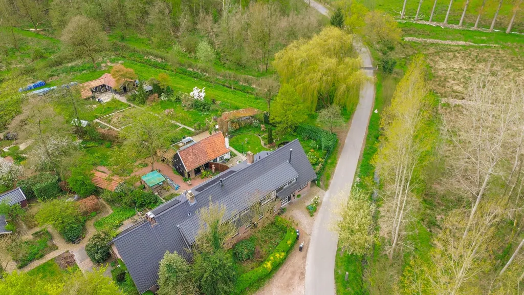 Aerial - Country House with Forest View in Deurne