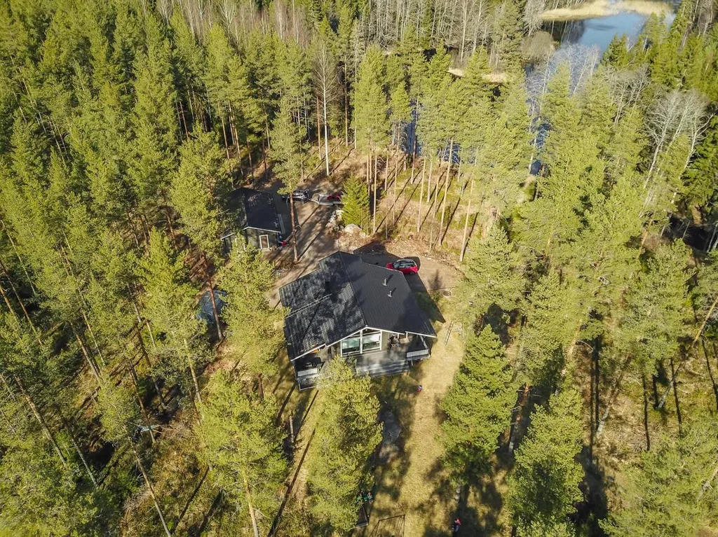 Vue aérienne - 2012 Pine House with Lakefront in Finland