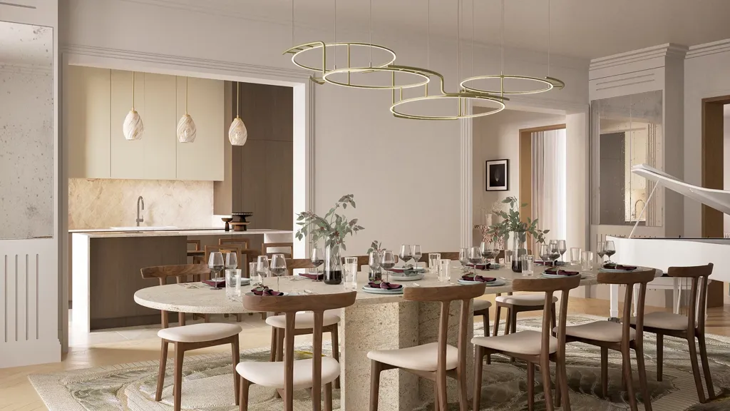 Salle à manger - Appartement Art Déco avec Vue Dégagée à Paris 16e
