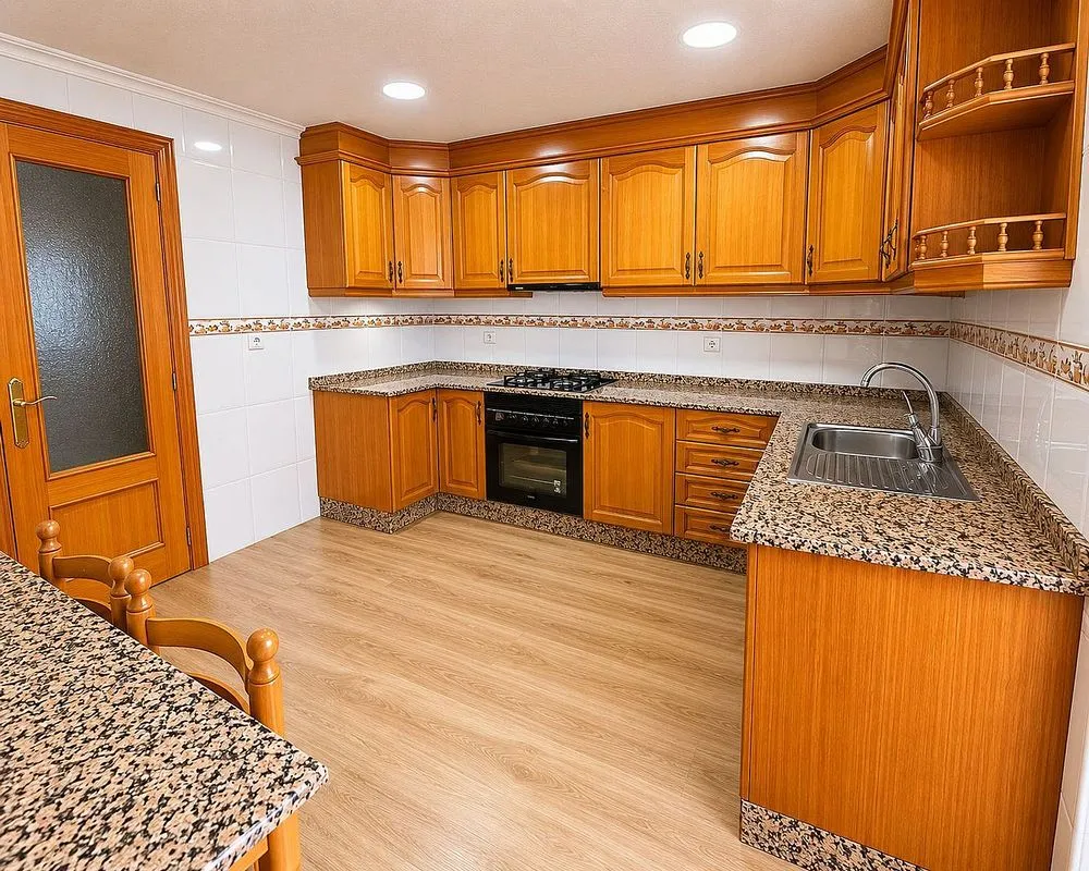 Cuisine - Apartment with Balcony in María Cristina