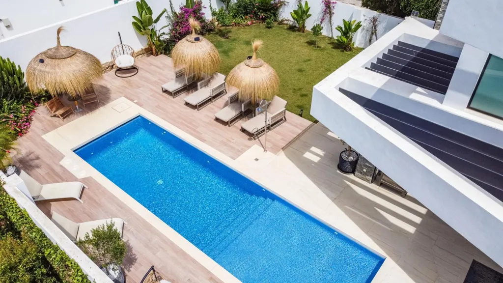 Vue aérienne - Luxury Villa with Private Pool in Marbella