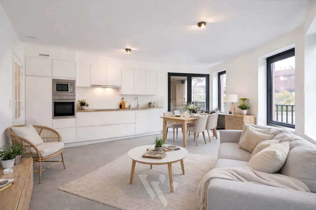 Séjour - Appartement Neuf avec Terrasse au Centre de Kemmel