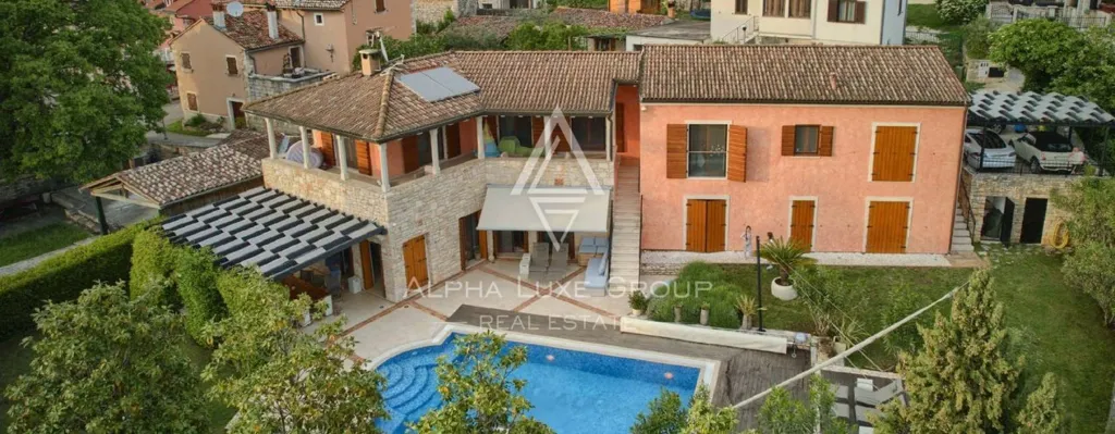 Vue aérienne - Modern Villa with Expansive Garden in Rovinj