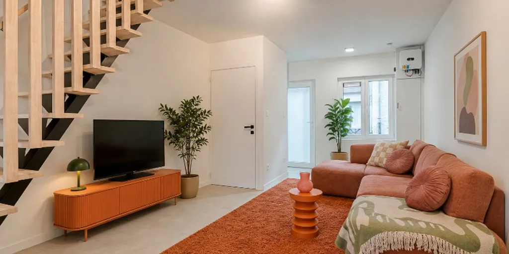 Living Room - Charming House with Terrace in Ghent Centre