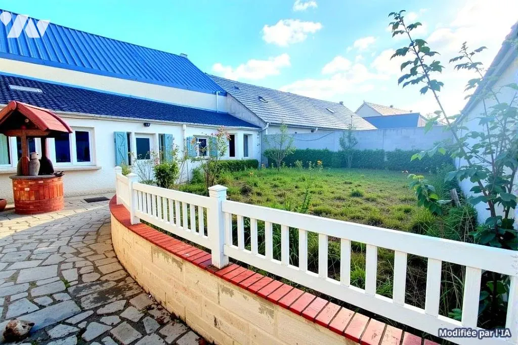 Garden - 1930s Brick House with Terrace in Audruicq