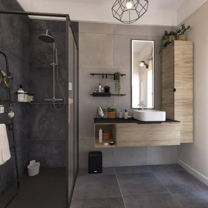 Salles de bain - Appartement 3 Pièces avec Vue Village à Saint-Arnoult