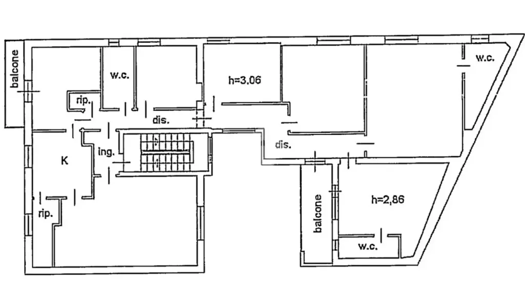 Plan - Spacious Apartment with Balcony in Fabriano