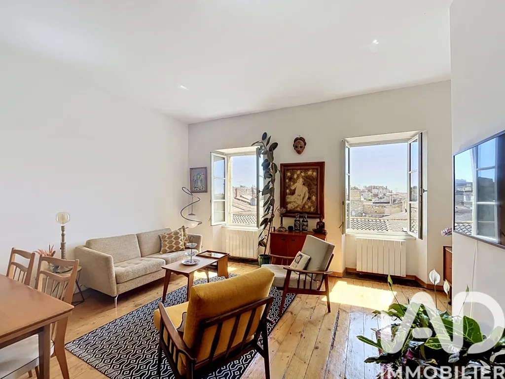 Living Room - Duplex Apartment with River View in Bordeaux