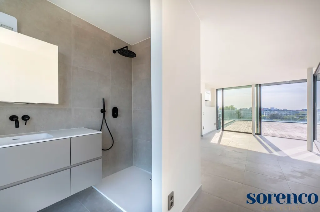 Salles de bain - Penthouse avec Terrasse Panoramique à Anvers