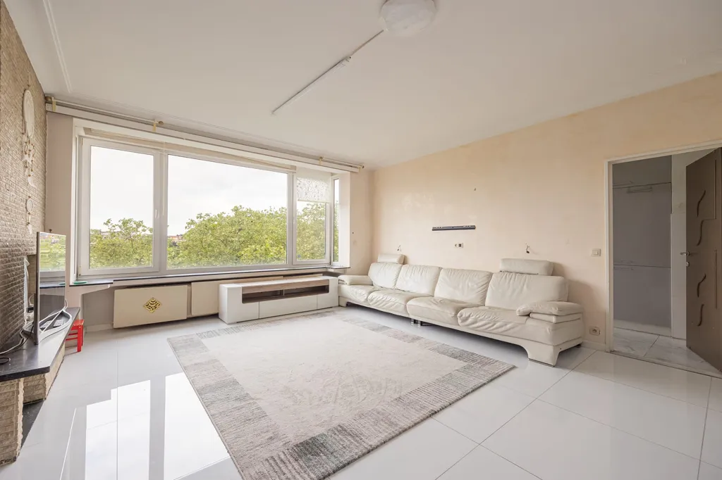 Living Room - Renovated Apartment with Park View in Antwerp