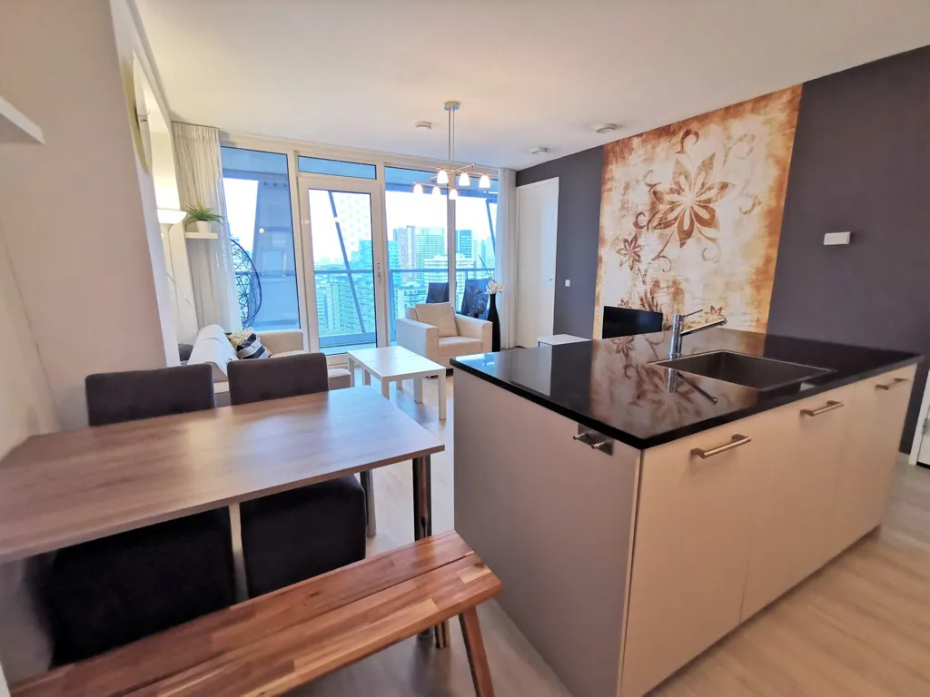 Kitchen - Modern Apartment with Balcony in Rotterdam Centre
